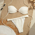 White Padded Wireless Bikini Set
