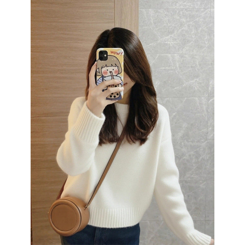 Coco Round-Neck Long Sleeve Knit Sweater