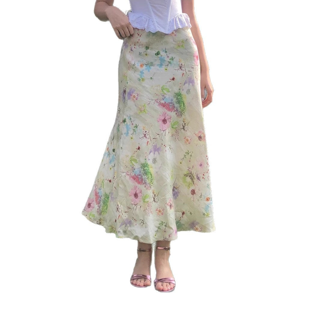 Heidi Floral Flared Midi Skirt