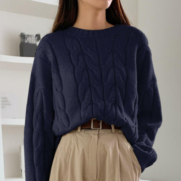 Demetria Relaxed Cable-Knit Sweater