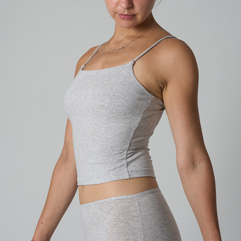 Irene Cotton Stretch Cropped Cami Top