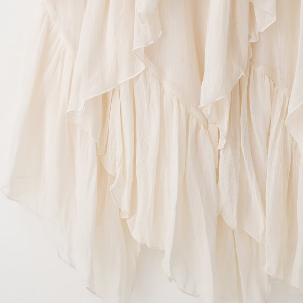 Riley Asymmetric Tiered Ruffle Skirt