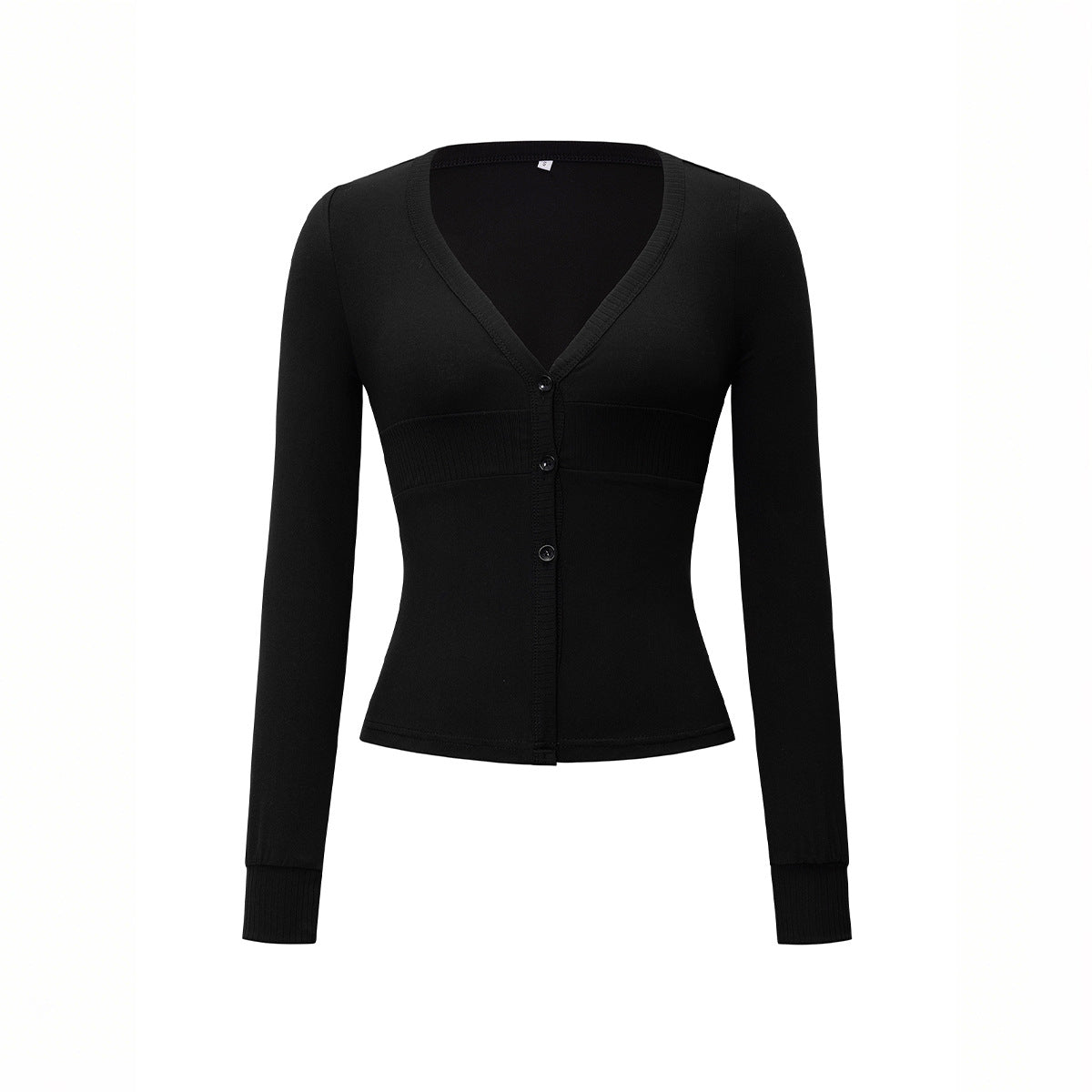 Courtney Fitted V-Neck Button-Up Cardigan