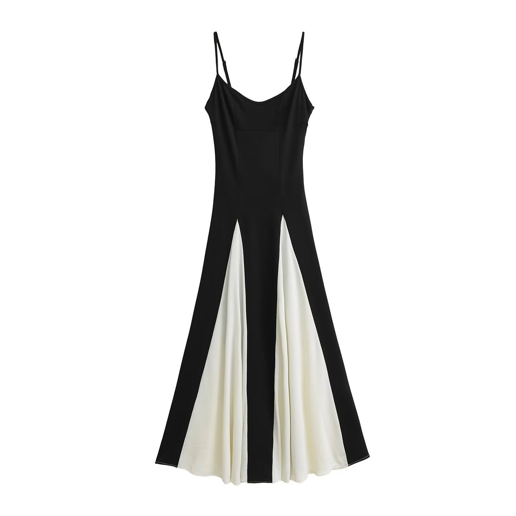 Priscilla Strappy Colour-Block Maxi Dress
