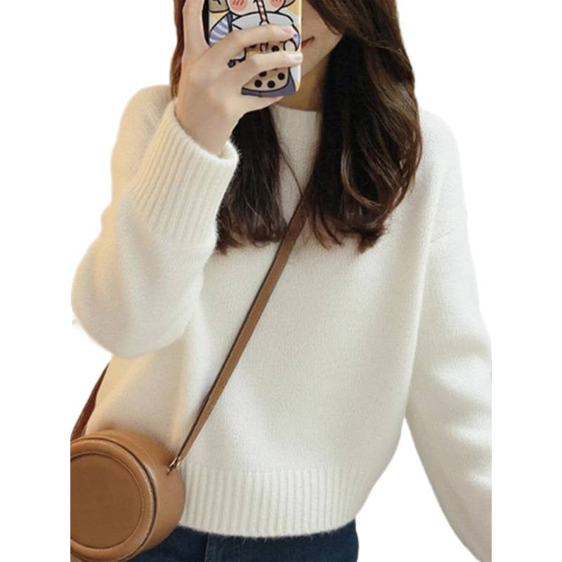 Coco Round-Neck Long Sleeve Knit Sweater
