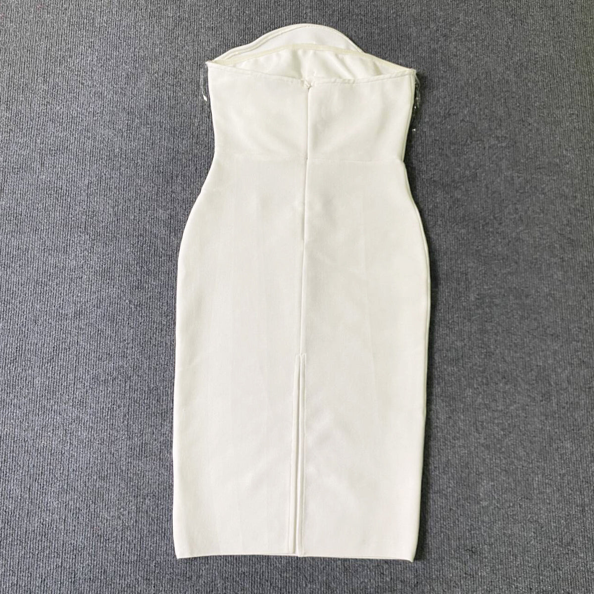 Julia Strapless Rosette Midi Dress