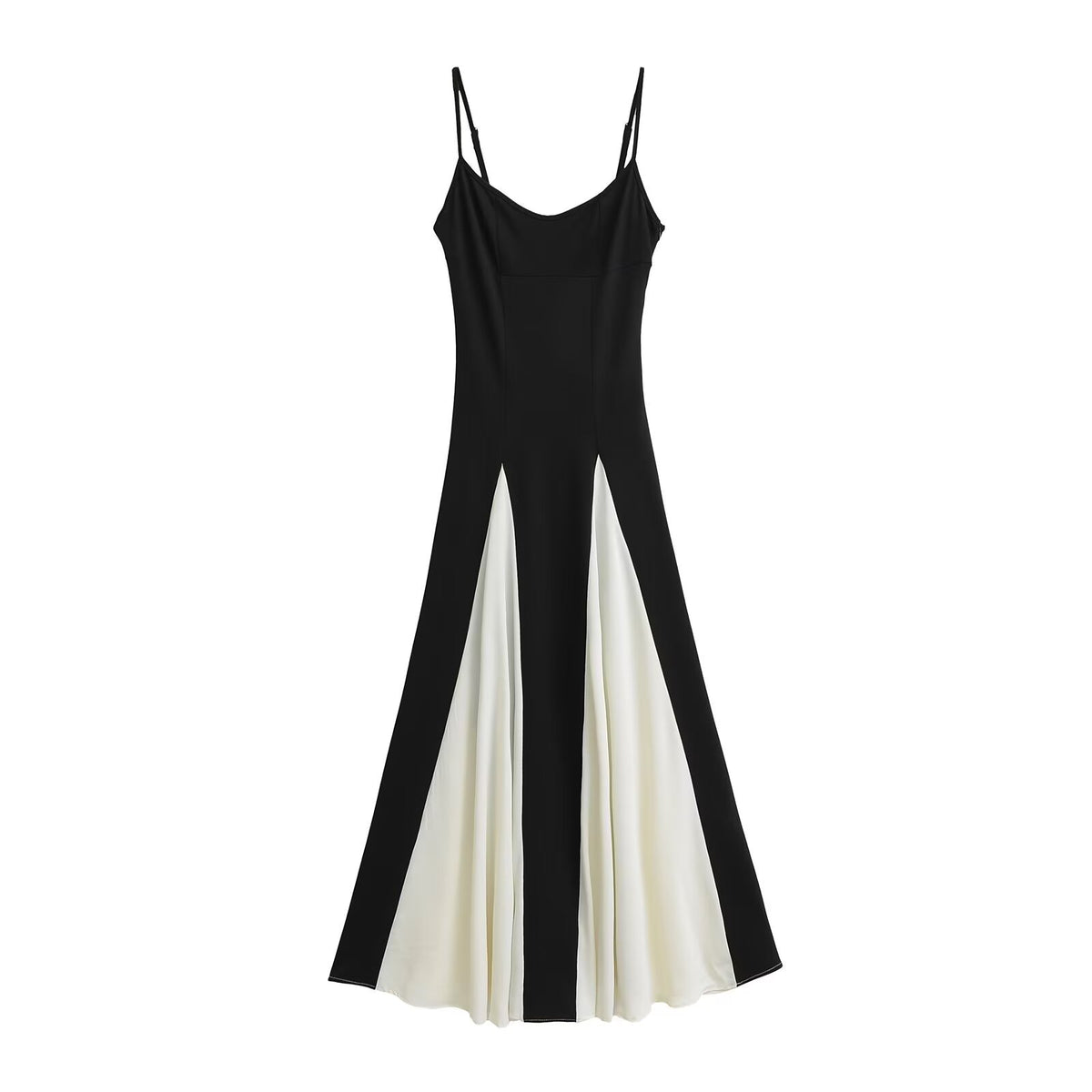 Priscilla Strappy Colour-Block Maxi Dress