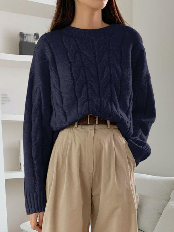 Demetria Relaxed Cable-Knit Sweater