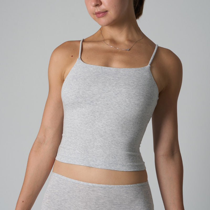 Irene Cotton Stretch Cropped Cami Top